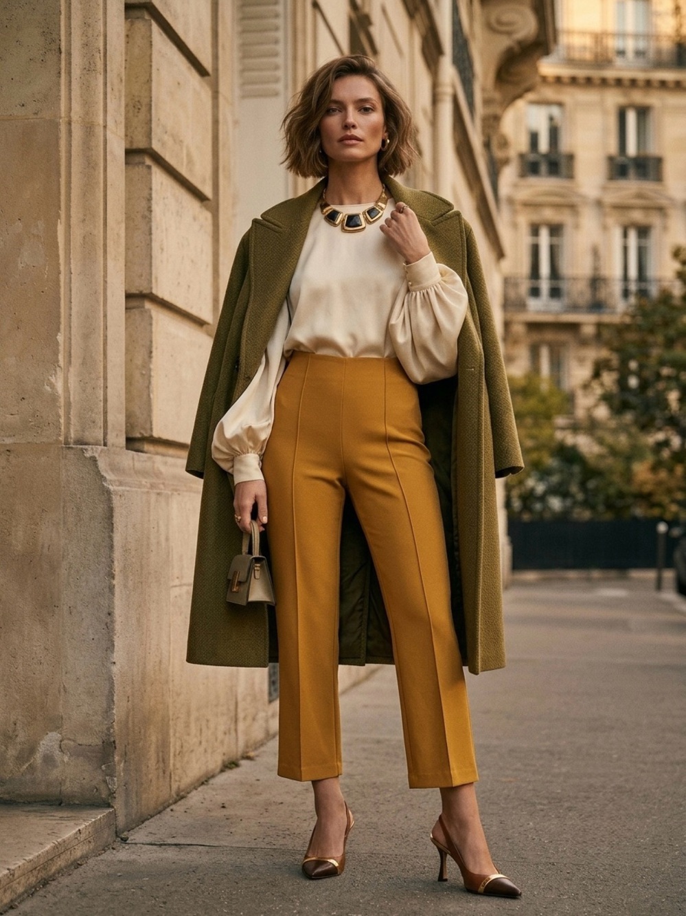 By Malene Birger Viggie High-Waist Pintuck Cropped Pants XS
